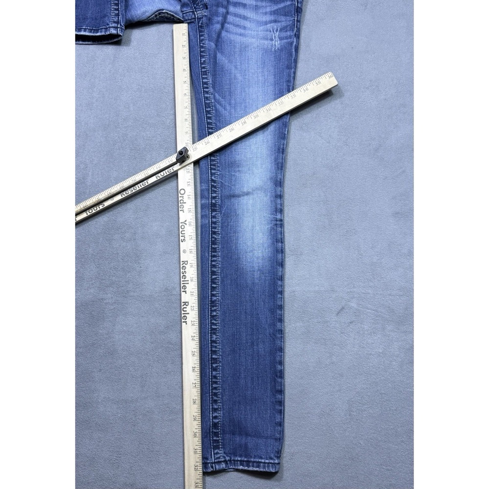 Miss Me Jeans Womens 26x32 Skinny Lowrise Logo Pockets Studded Y2K Boho USA - Picture 6 of 9